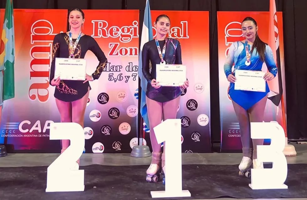 Patinadoras del Club Olimpo de Tres Arroyos clasificadas a los torneos nacionales