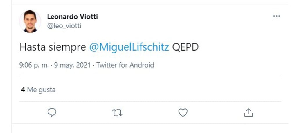 Leo Viotti despidió a Miguel Lifschitz