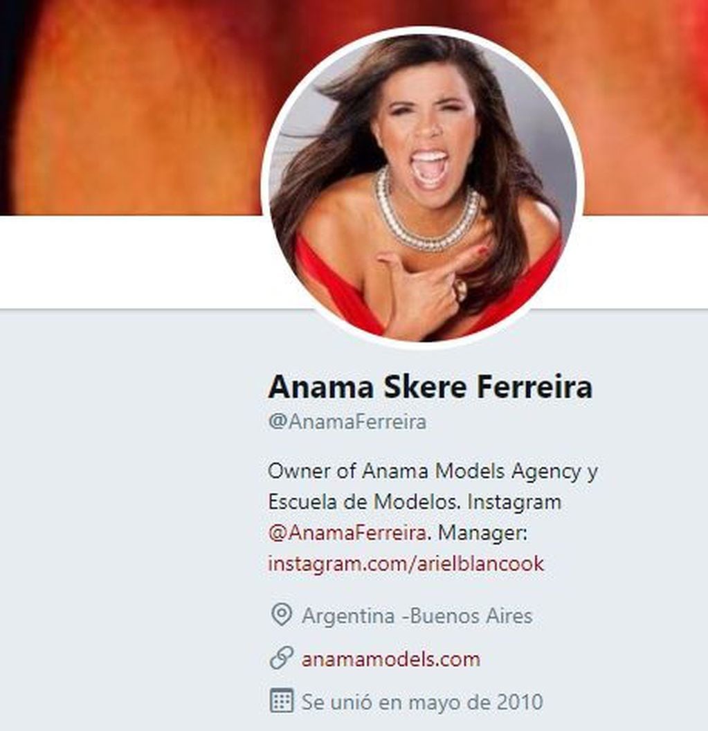 Anamá Ferreira, fan de la palabra "skere".