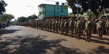 Puerto Iguazú: soldados que egresaron del Ejército Argentino juraron a la Bandera