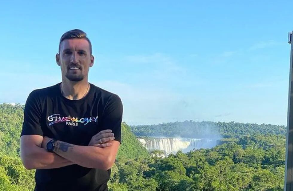 Franco Armani  en las Cataratas de Iguazú