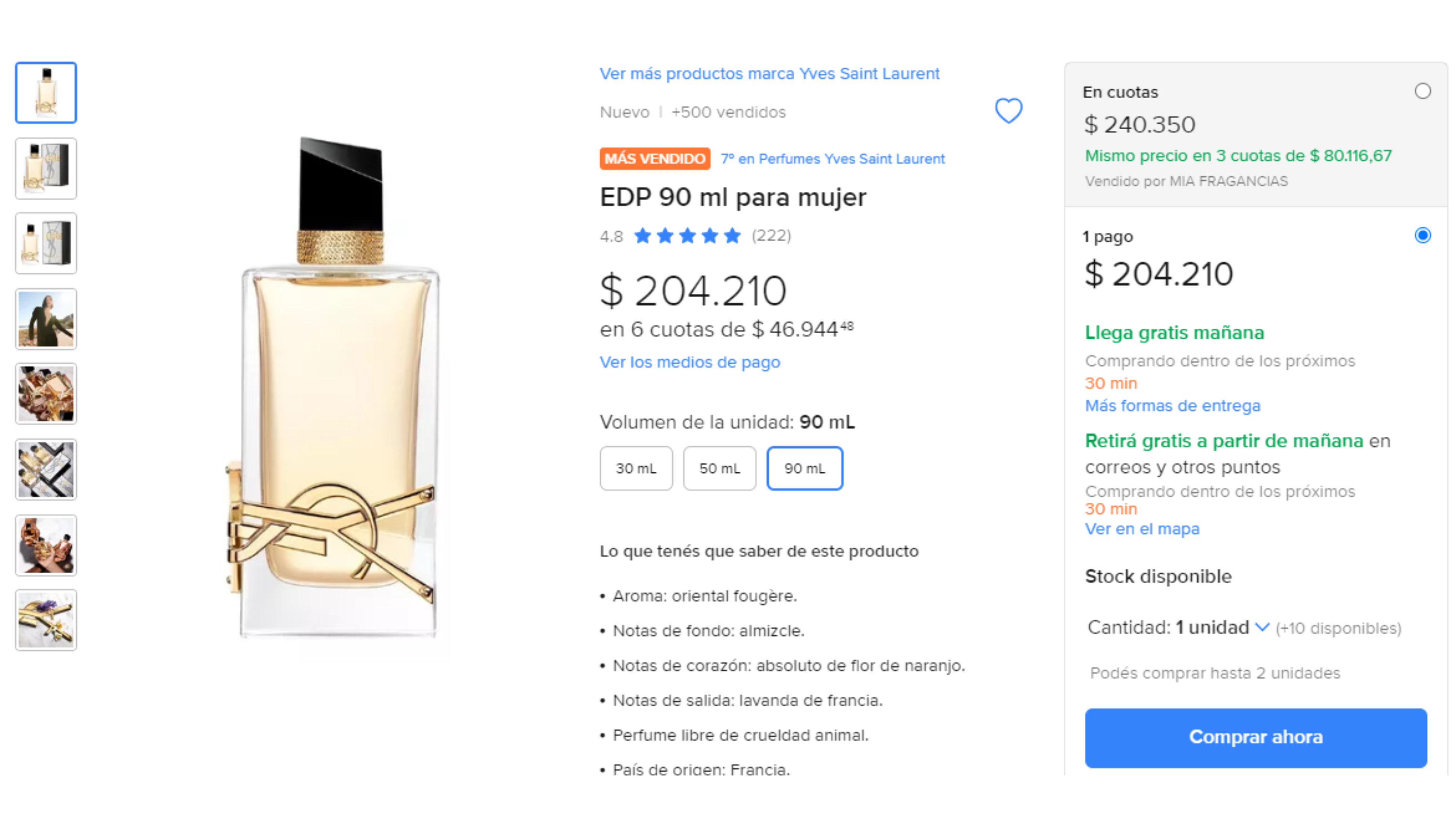 El precio del lujoso perfume de Dua Lipa.