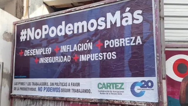 Cartel del G-20 de Córdoba contra la dirigencia política