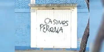 Casinos Perona, un graffitti en el club Atlético de Rafaela