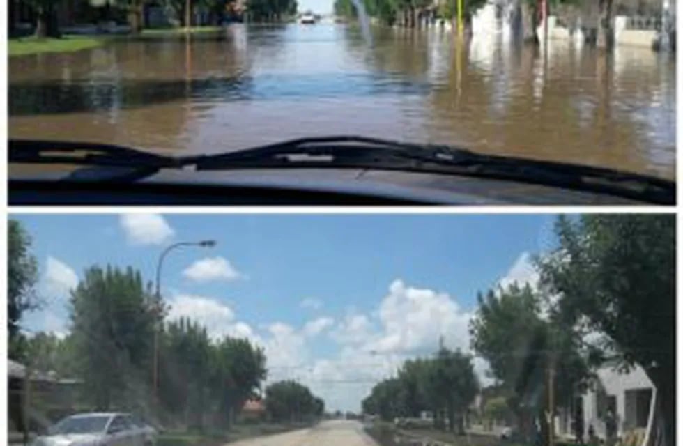 Ramona, localidad inundada