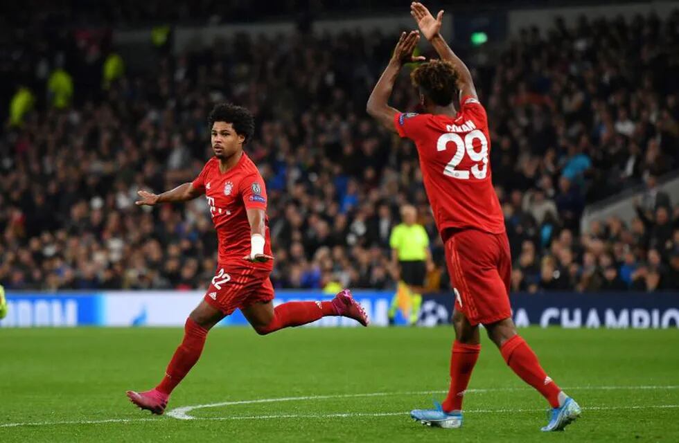 Paliza histórica del Bayern al Tottenham en la Champions: le ganó 7-2 con cuatro goles de Serge Gnabry. (AFP)