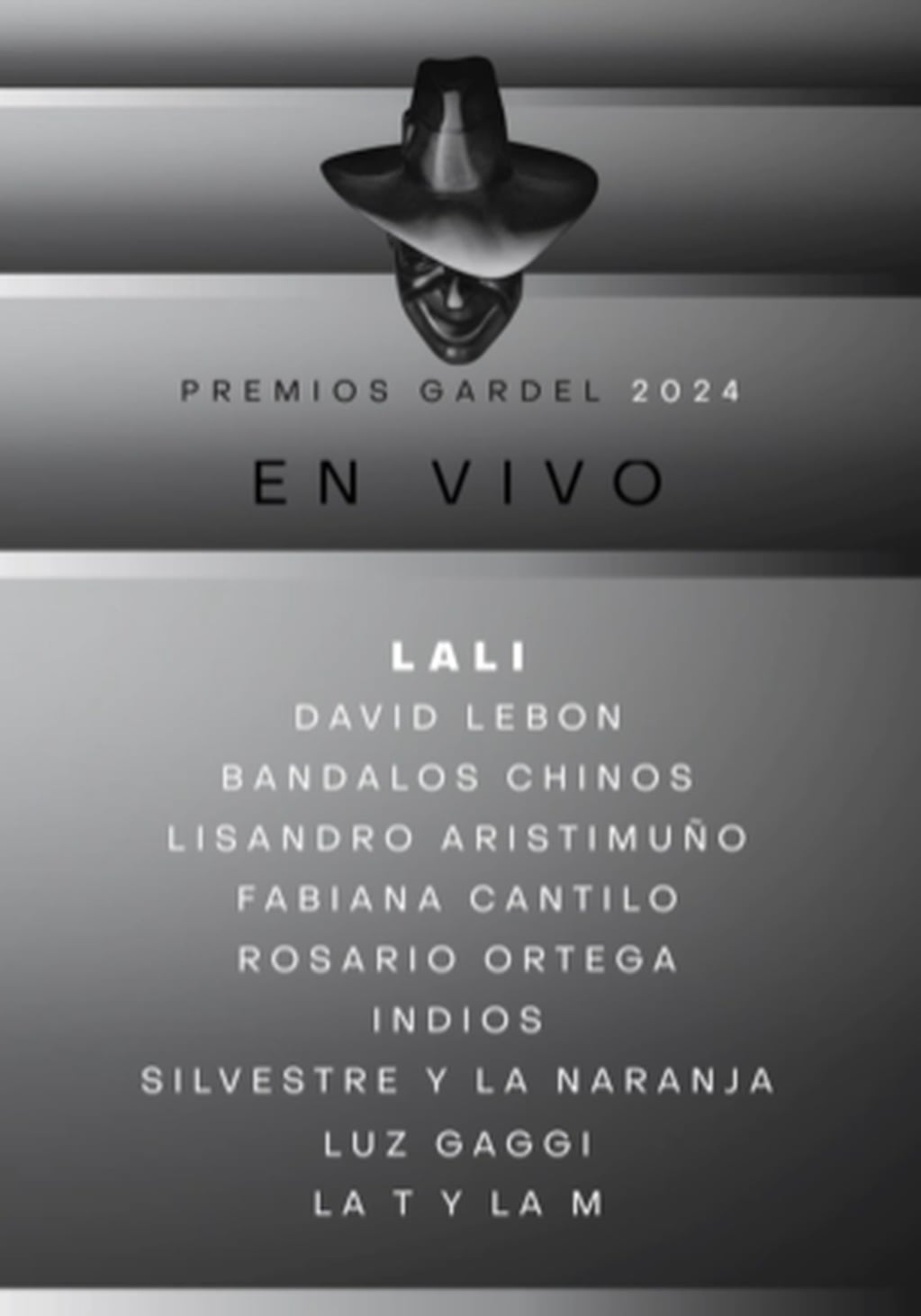 Los artistas que brindarán shows en los Premios Gardel 2024