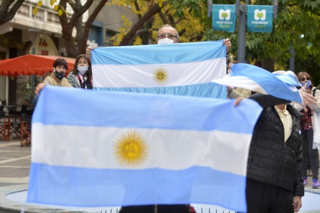 Movilización en contra de la expropiación de Vicentín en Mendoza -Gentileza Nicolás Ríos / Los Andes
