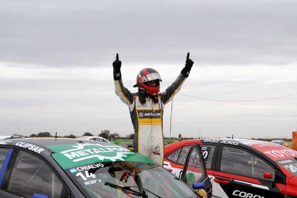 Martín Chialvo, ganador del Sprint del TC2000 en San Luis. El piloto de Marcos Juárez, provincia de Córdoba, es líder del campeonato.