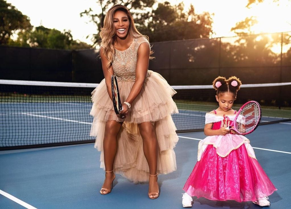 Serena Williams junto a su hija Olympia, con quien apunta a pasar más tiempo una vez alejada del tenis. 