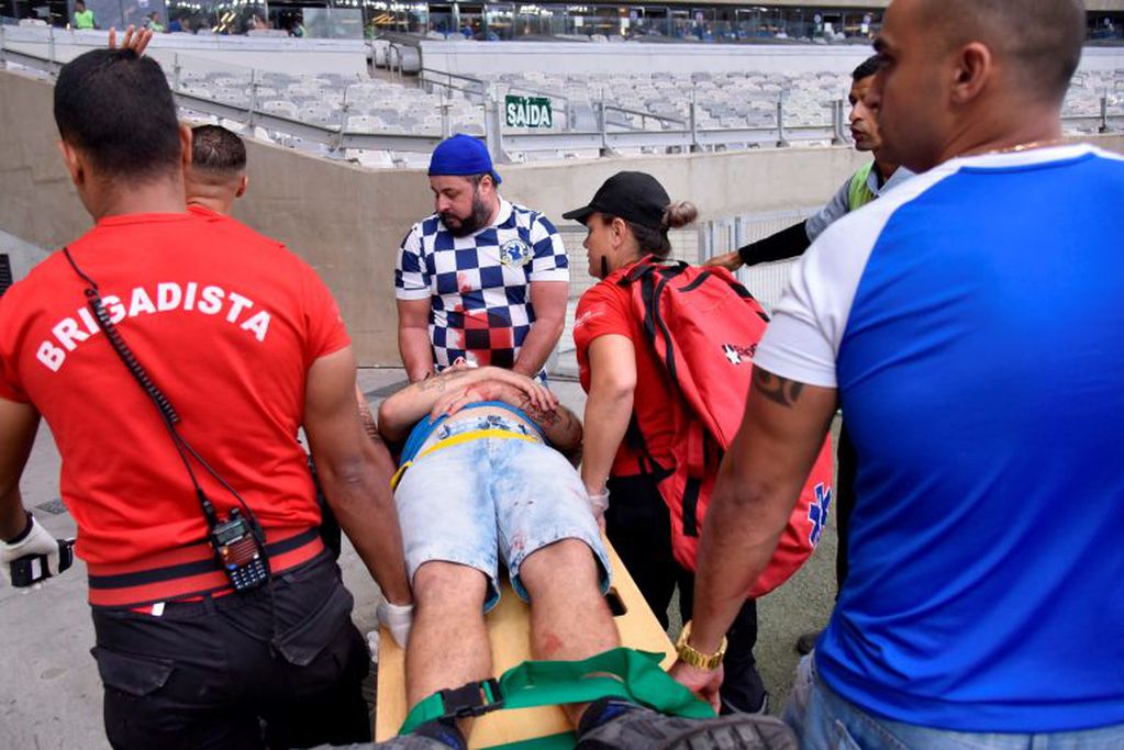 Descendió Cruzeiro y se produjeron graves incidentes (Foto: Douglas Magno/AFP)