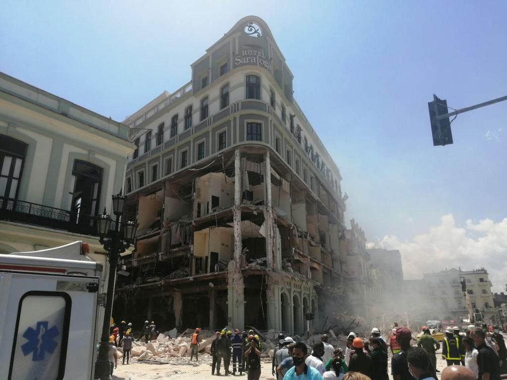 Explosión en un hotel de la Habana
