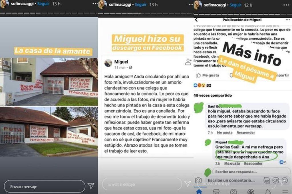 Las stories de Instagram de Sofía Macaggi que se viralizaron rápidamente.