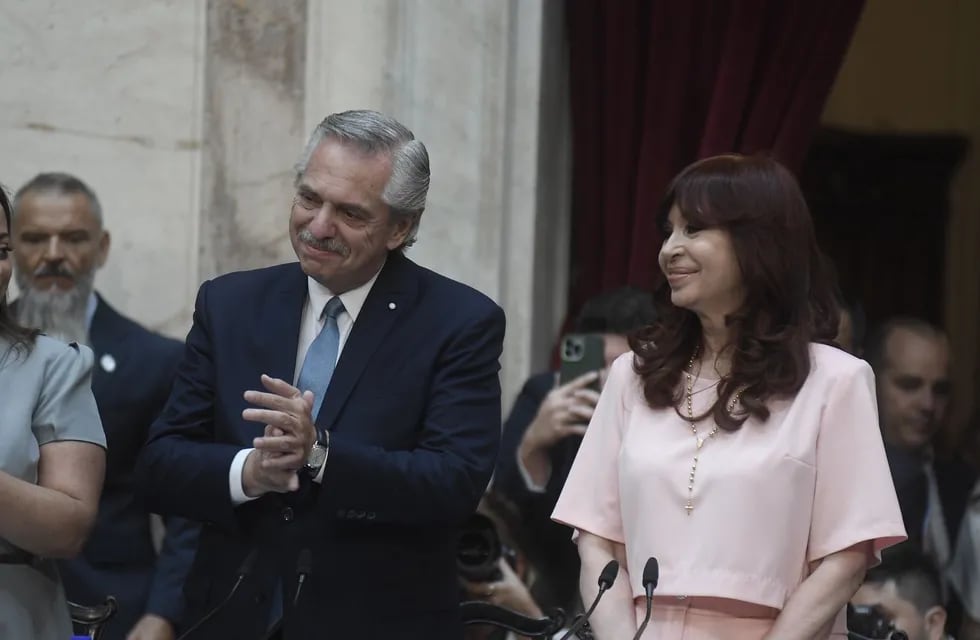 Alberto Fernández y Cristina Kirchner en la apertura de las Sesiones Ordinarias