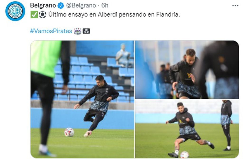 Este viernes Belgrano juega ante Flandria, sin Santiago Longo.