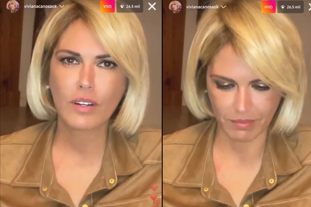 Viviana Canosa transmitió un vivo de Instagram a un mes de su renuncia televisiva (Collage web)