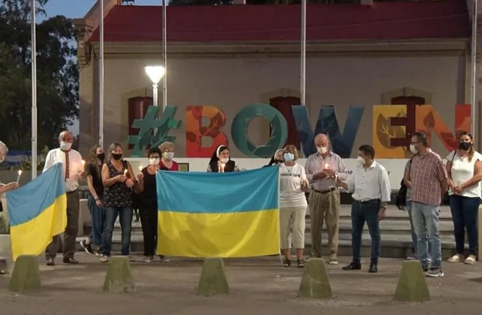 Manifestación de ucranianos en Bowen.