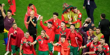 El festejo de Marruecos tras avanzar a los cuartos de final