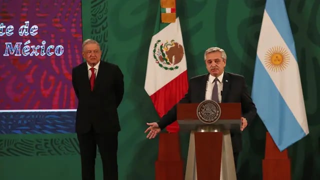 Alberto Fernández junto a Andrés Manuel López Obrador