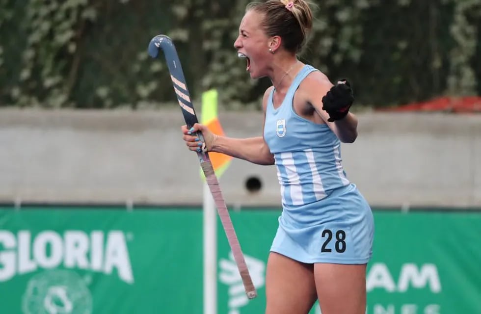 XVIII Pan American Games - Lima 2019 - Field Hockey - Women Semifinals - Argentina Vs. Chile - Hockey Field, Lima, Peru - August 6, 2019. Argentina's Julieta Jankunas reacts during the game. REUTERS/Sergio Moraes