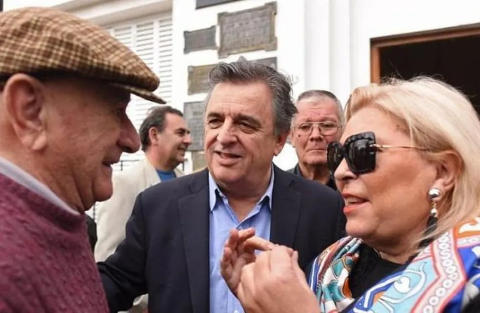 Lilita Carrió junto a Mario Negri.