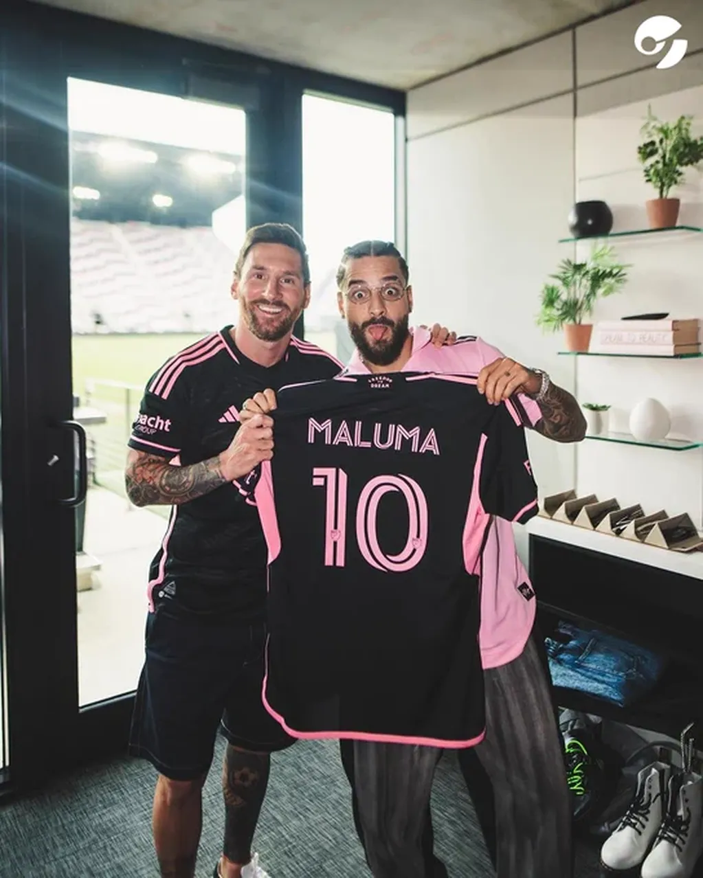 Messi y Maluma.