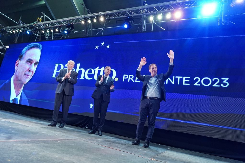 Miguel Ángel Pichetto durante el lanzamiento de su precandidatura presidencial.