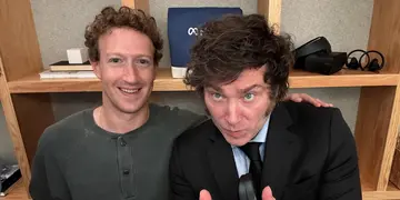 Milei se reunió con Zuckerberg (Foto X)