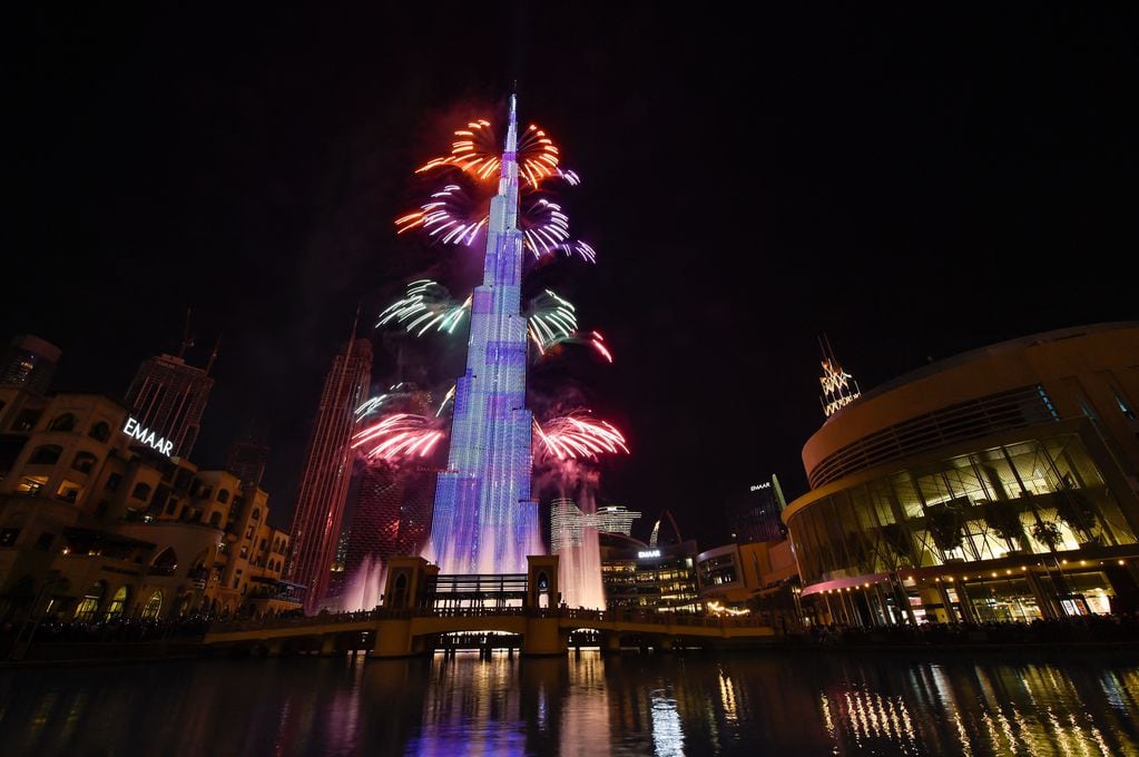 Festejos por Año Nuevo en Dubai.