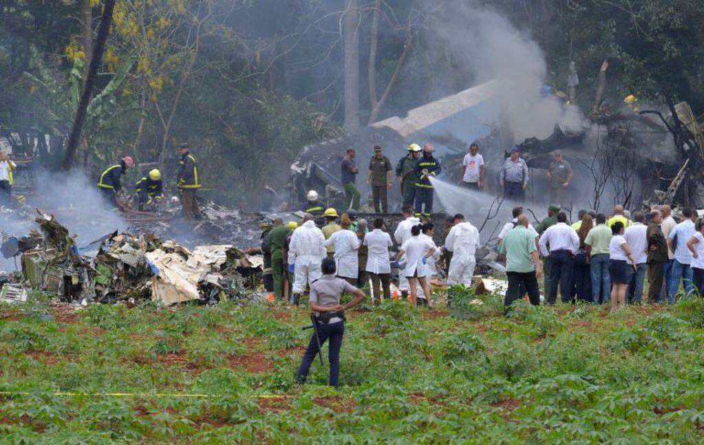 Accidente aéreo en Cuba. Foto: AFP.