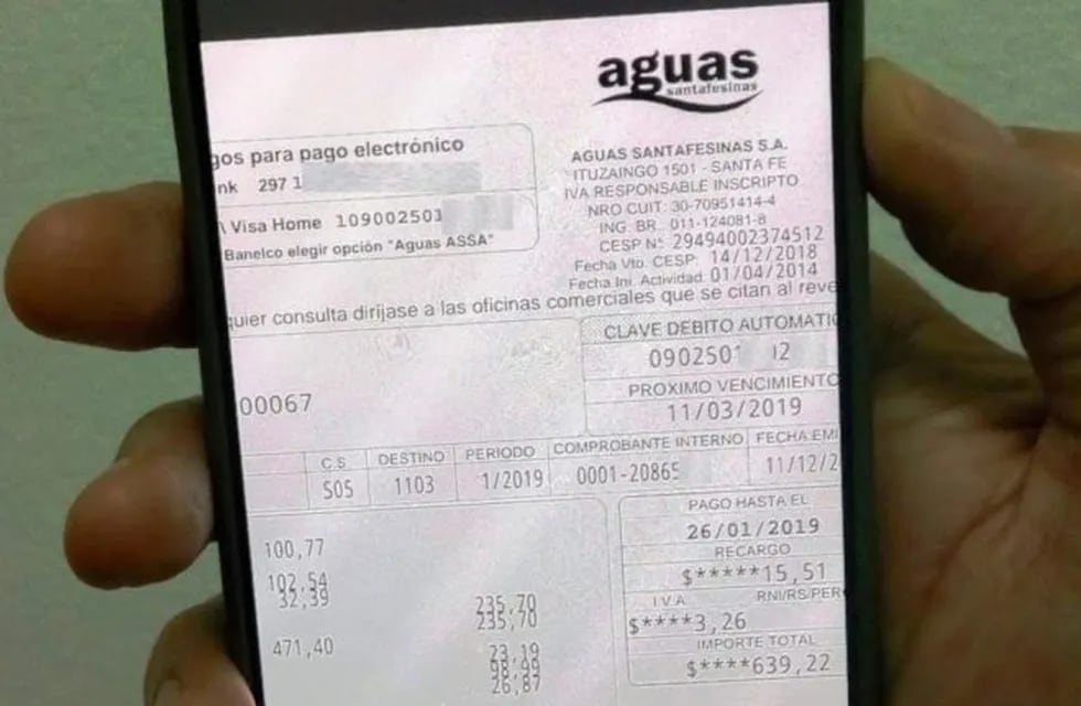 Comenzó a implementarse la factura digital de Aguas Santafesinas.