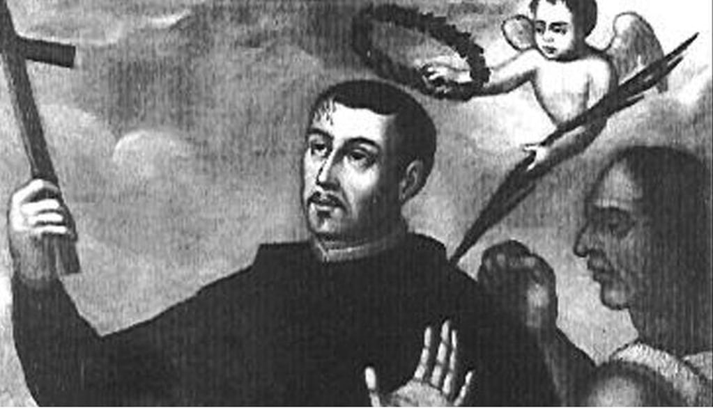 El siervo de Dios Pedro Ortiz de Zárate, sacerdote diocesano, en un óleo anónimo del siglo 17 que se conserva en Colombia.