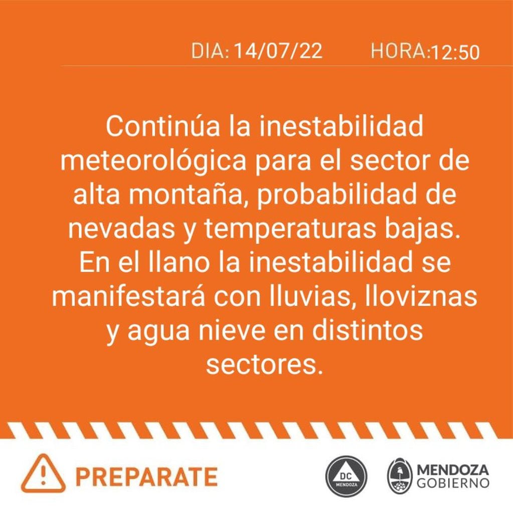 Alerta meteorológica de DC.