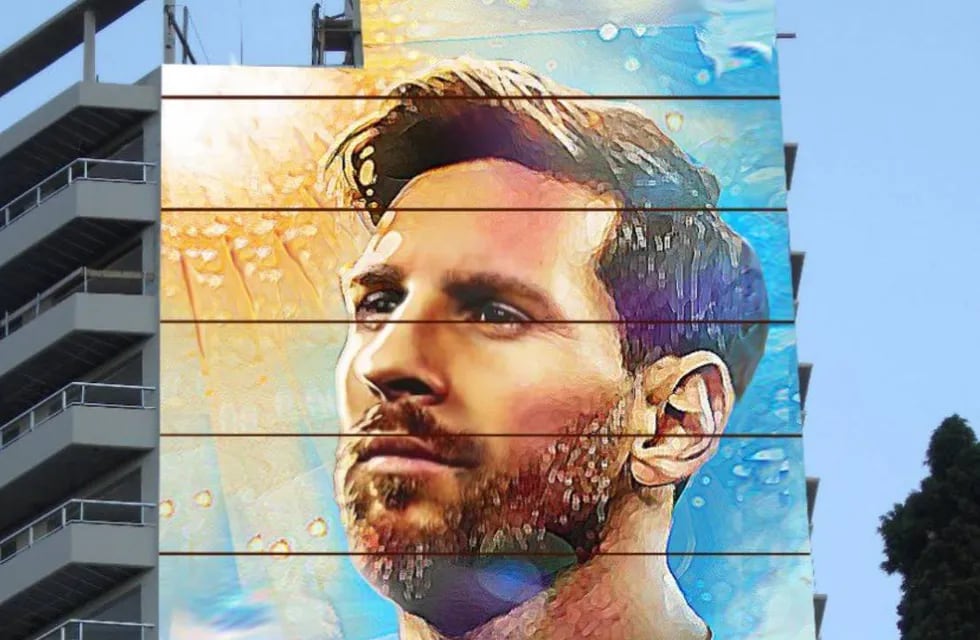 Harán un mural de Lionel Messi cerca del Monumento a la Bandera. (@MauroYasprizza)