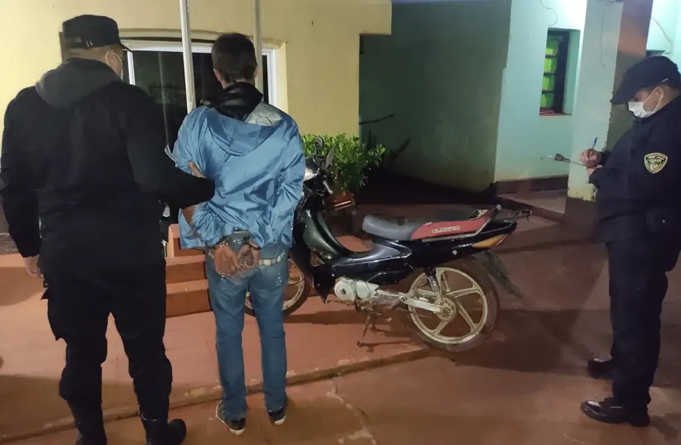 Motociclista detenido en Guaraní