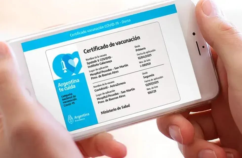 La app Mi Argentina permite obtener el certificado digital de vacunación.