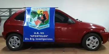 Automóvil robado en Posadas fue recuperado en Apóstoles