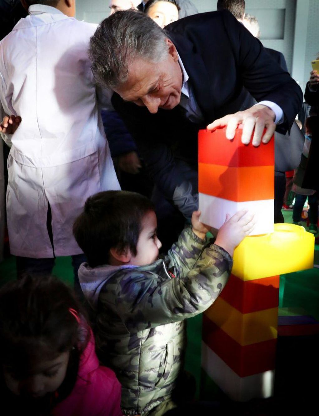 El presidente Mauricio Macri visitó un Centro de Primera Infancia (CPI) en el Parque Sarmiento. (Presidencia de la Nación)
