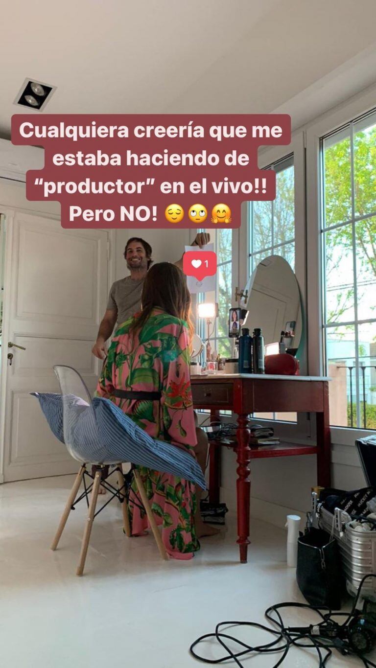 Zaira Nara y el backstage de su vivo (Instagram)