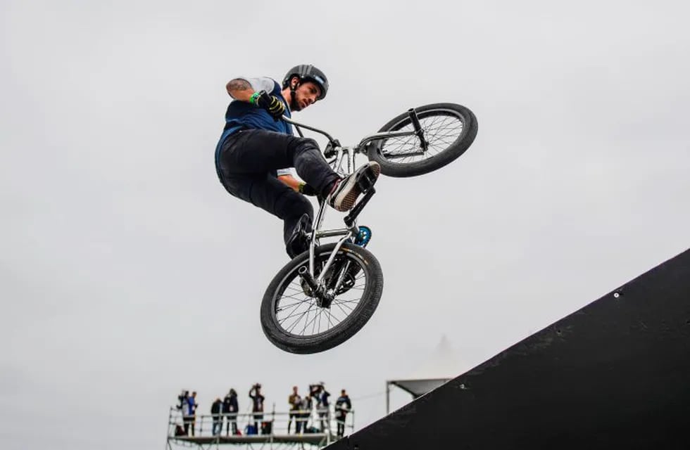 rgentina's Jose Torres competes to win the silver medal in the Cycling BMX Men's Freestyle Final during the Lima 2019 Pan-American Games in Lima on August 11, 2019. (Photo by Ernesto BENAVIDES / AFP)