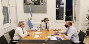 Omar Perotti se reunió con Santiago Cafiero y Alberto Fernández