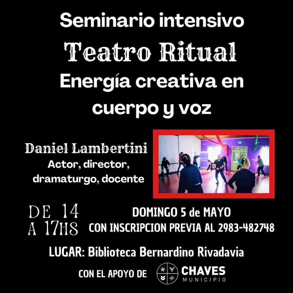 Seminario intensivo sobre Teatro Ritual en Gonzales Chaves