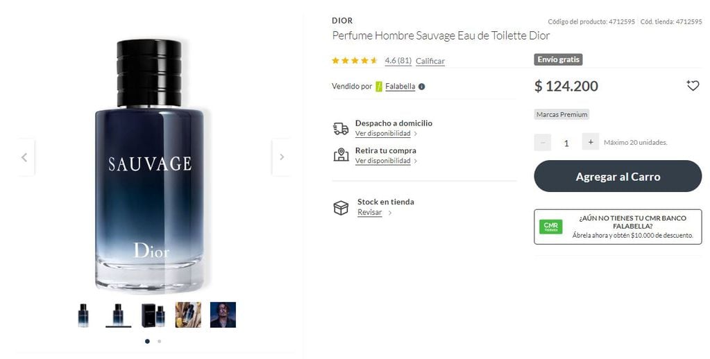 Esto es lo que cuesta un perfume Dior para hombre en Chile.