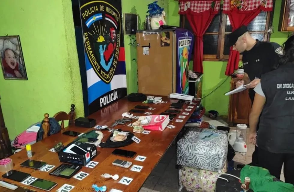 Desarticularon un narcokiosco en San Javier: hay dos detenidos y múltiples incautaciones.