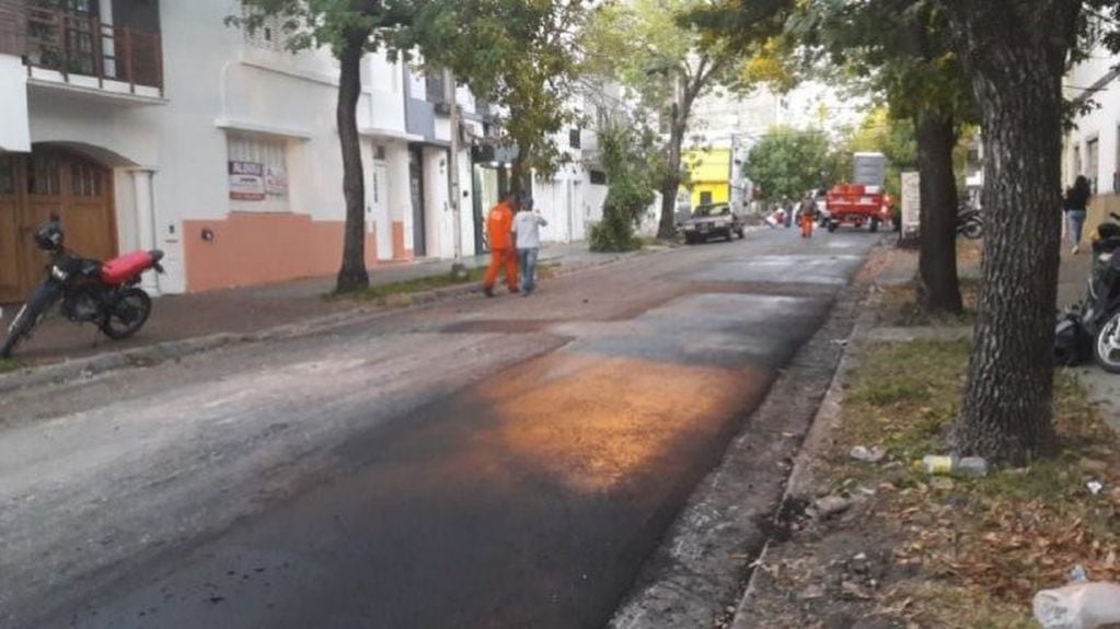 Trabajos finales en las calles de Paraná.