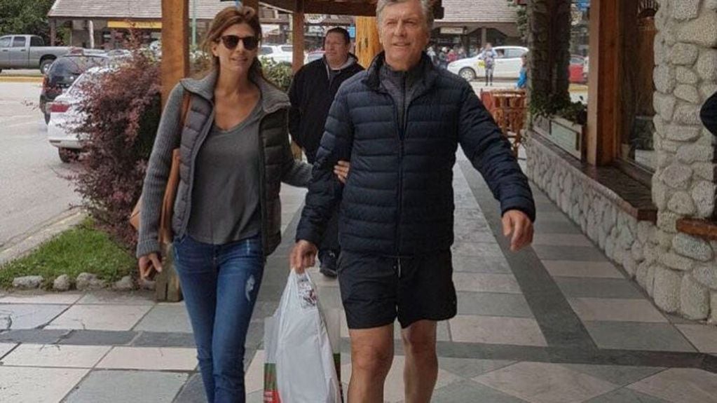 Mauricio Macri y Juliana Awada en Villa La Angostura. (Télam).