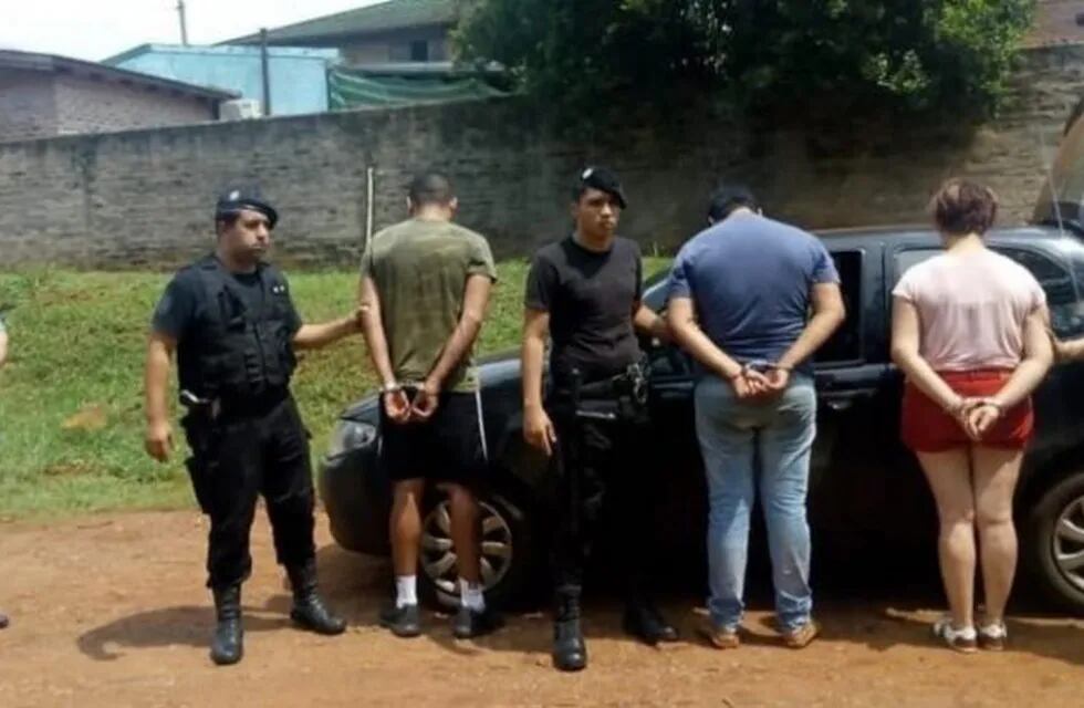Funcionaria de Eldorado, su marido y otro individuo detenidos en Apóstoles por intento de robo. (Policía de Misiones)