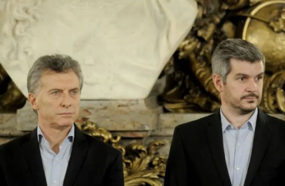 Mauricio Macri y su jefe de gabinete Marcos Peña (Web)