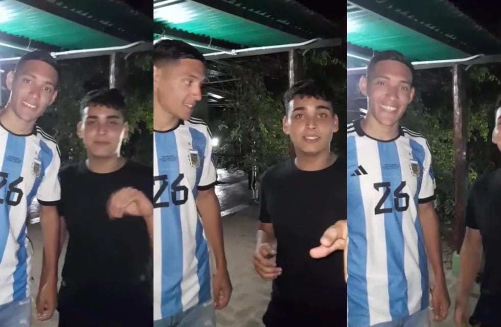 Nahuel Molina se prestó para hacer un gracioso video junto a su sobrino en Embalse.