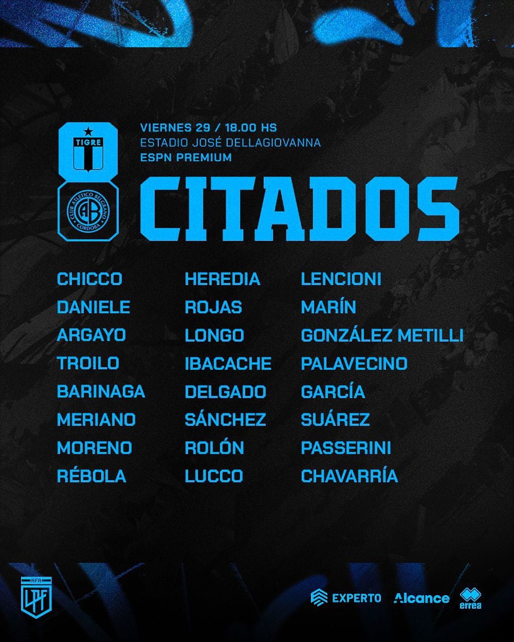 Debuta Juan Cruz Real como DT de Belgrano. Su primera lista de concentrados.
